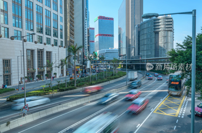 香港中环CBD城市中心城市道路公路