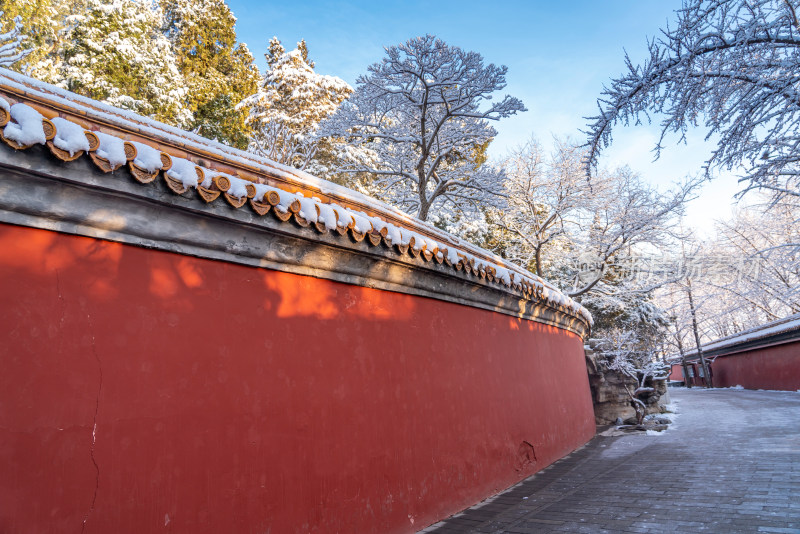 北京景山公园雪景