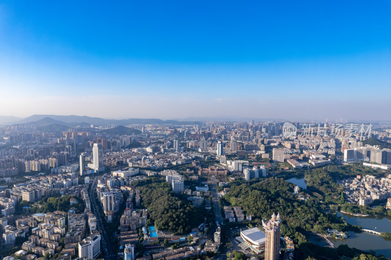 广东江门城市大景航拍摄影图