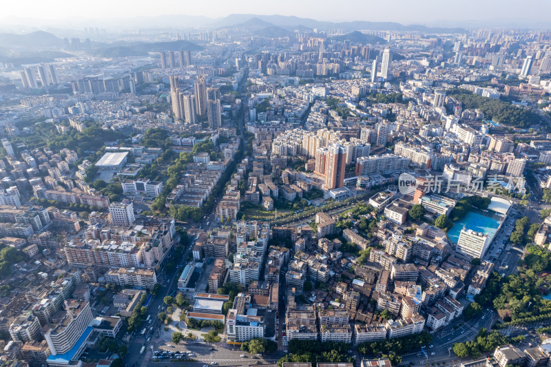 广东江门城市建设大景航拍摄影图