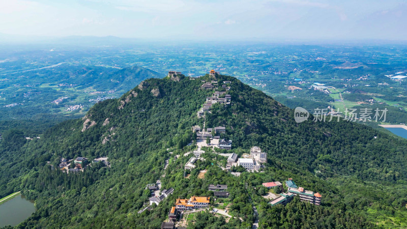 航拍湖北武汉木兰金顶5A景区