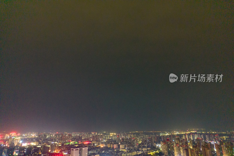 安徽蚌埠淮河广场夜景灯光交通航拍