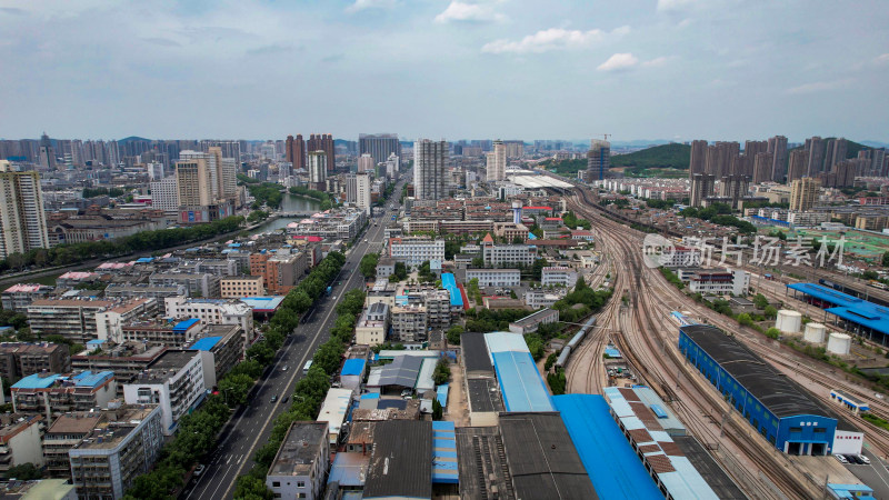 江苏徐州城市建筑交通城市大道高楼建筑航拍