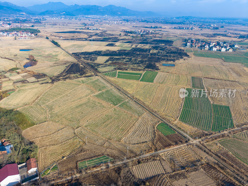 乡村田园航拍全景