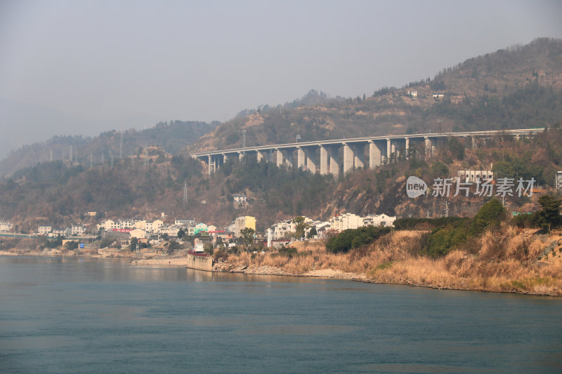 长江三峡西陵峡宜昌三斗坪镇黄陵庙水域