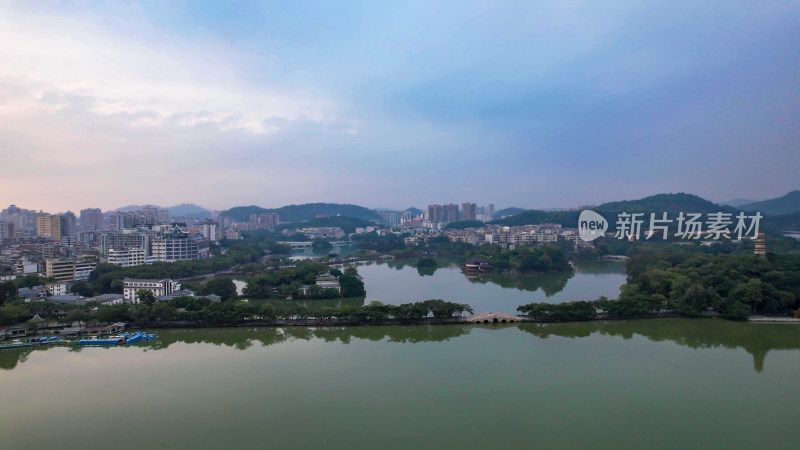 广东惠州西湖景区风景航拍