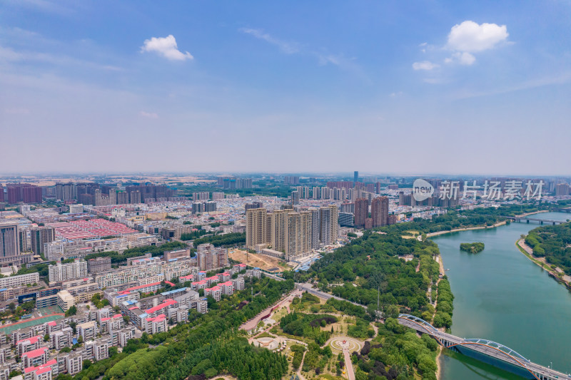 河南漯河城市建设航拍图