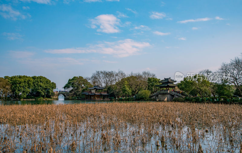 秋日的浙江省杭州市西湖风光