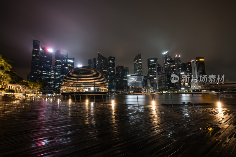 新加坡滨海湾金沙海滨奥林匹克夜景