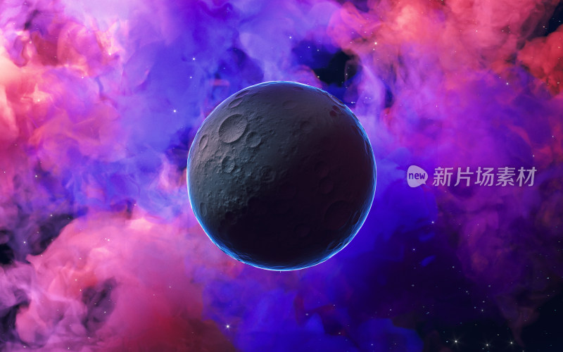 太空中的小星球 3D渲染