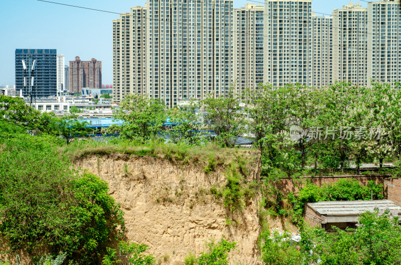 黄土高原上的城市，陕西渭南城市风光