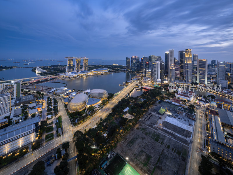 新加坡滨海湾金沙海滨奥林匹克夜景