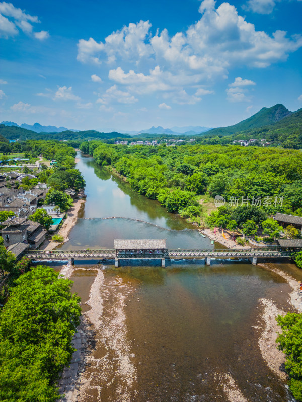 桂林4A景区东漓古村航拍