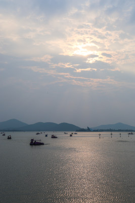 徐州云龙湖落日晚霞美景