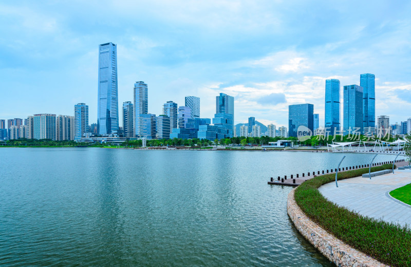 深圳人才公园滨海CBD摩天大楼建筑群