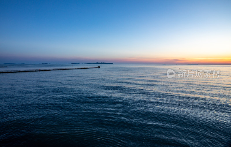 山东烟台蓬莱阁八仙过海景区海上日出景观