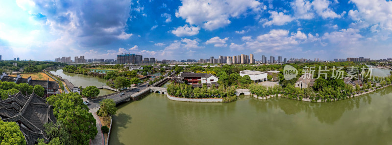 江西南昌八大山人梅湖景区全景图航拍