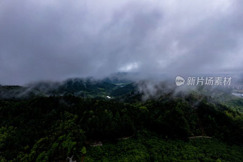 湖南怀化暴雨来了航拍摄影图