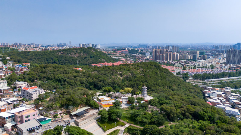 泉州城市风光交通航拍图