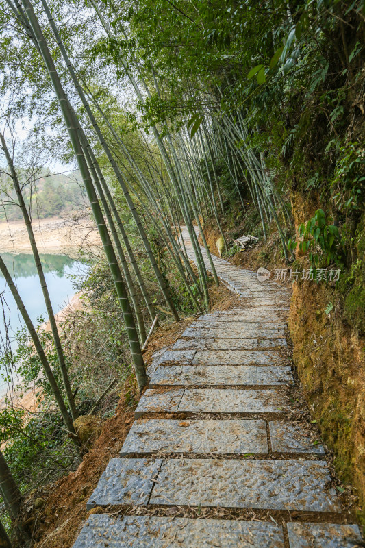 农村游步道古道步行