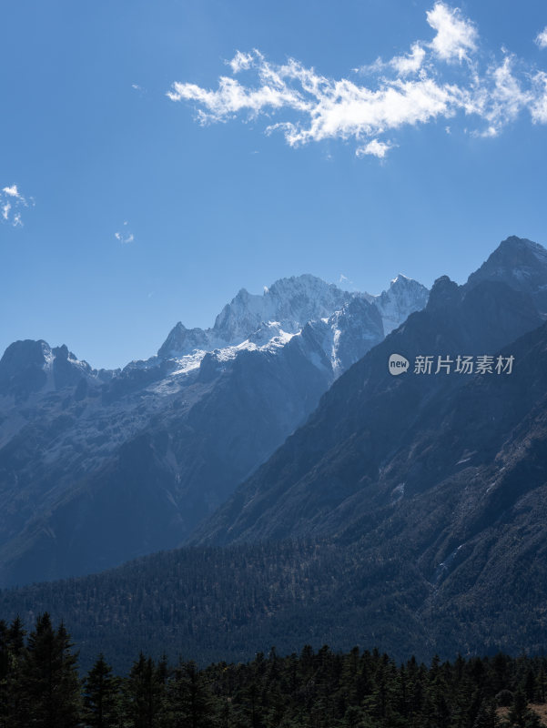 站在玉龙雪山牦牛坪，观赏山川风景