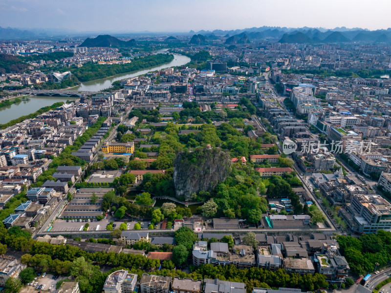 广西桂林独秀峰王府5a景区航拍摄影图