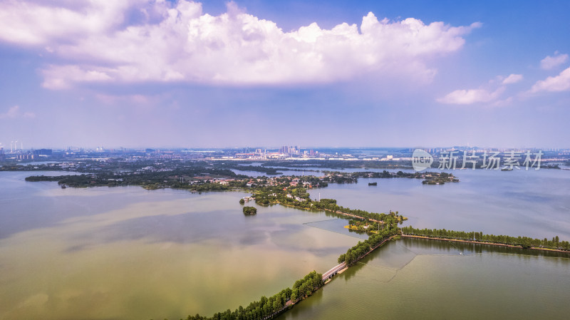 武汉东湖风景区航拍