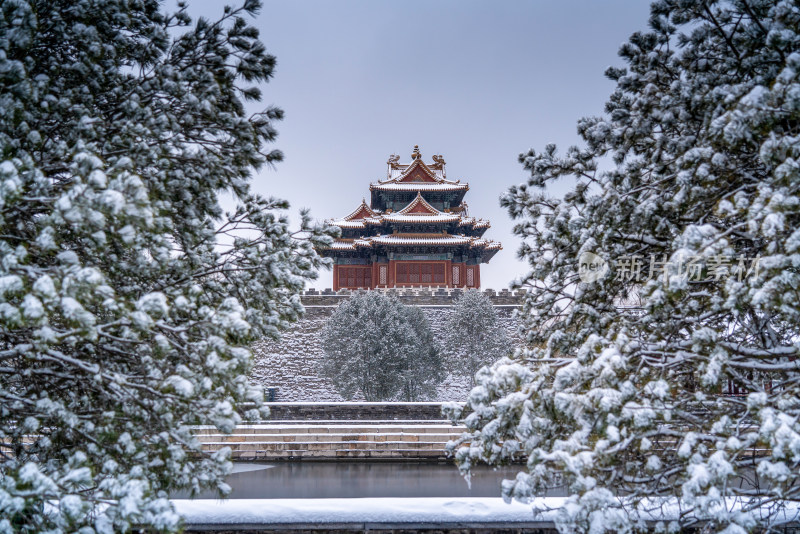 北京故宫角楼雪景