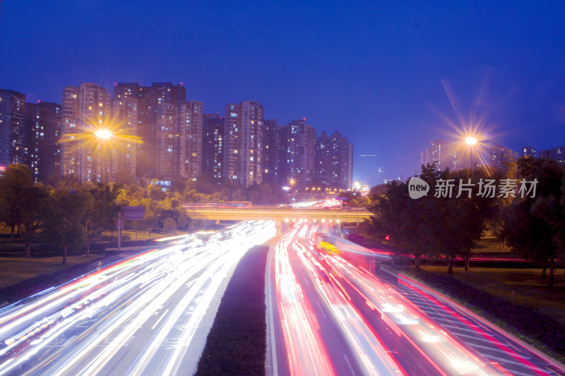 天府新区城市夜景建筑