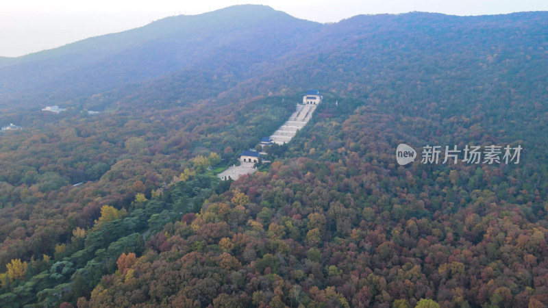 江苏南京钟山中山陵美龄宫航拍