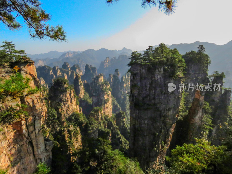 中国湖南张家界国家森林公园旅游风光