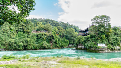 四川都江堰景区旅游综合场景