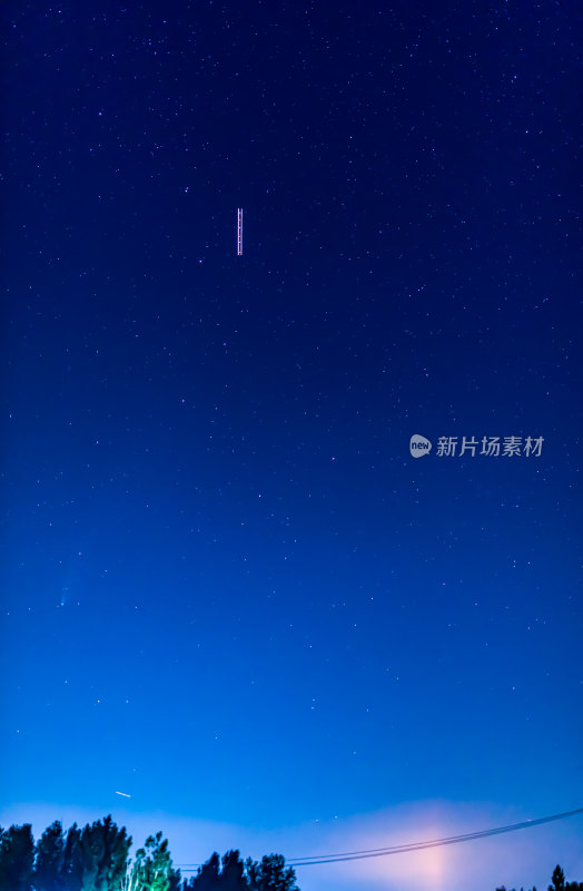 夏日星空乡村自然天文景观