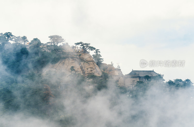 西岳华山日出日落朝霞晚霞云海美景