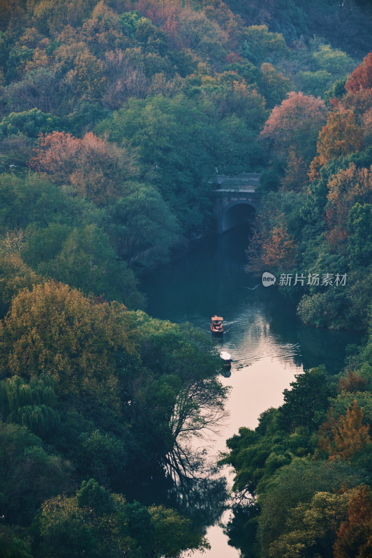 杭州里西湖湖景俯瞰