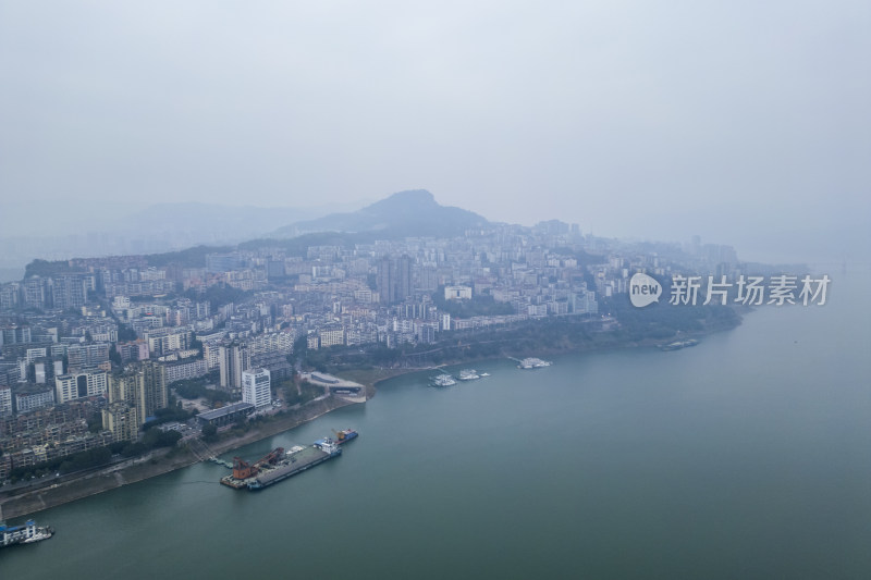 重庆市云阳县全景鸟瞰航拍