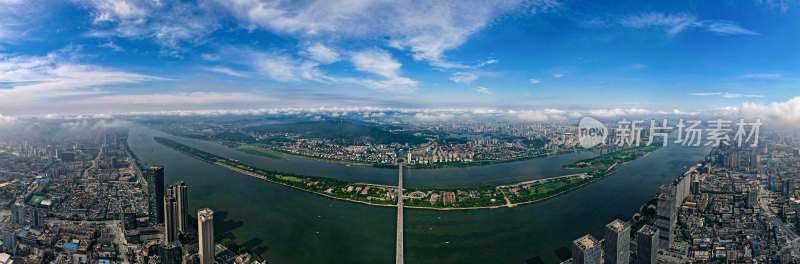 长沙河西全景