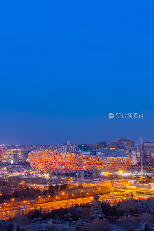 北京奥运场馆-鸟巢夜景