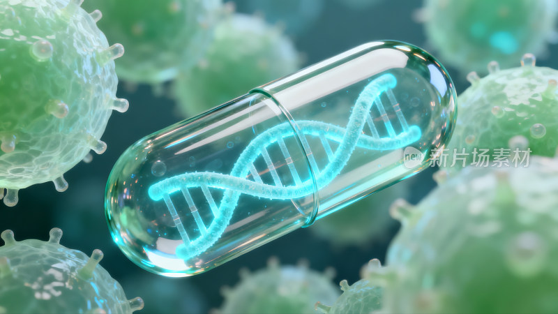 胶囊内DNA与细胞微观图像