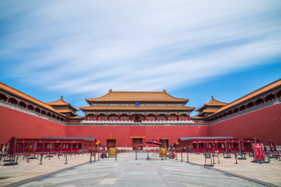 北京中轴线 故宫午门 北京风光实拍素材