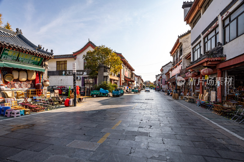 济宁竹竿巷中式风格街道景象景观