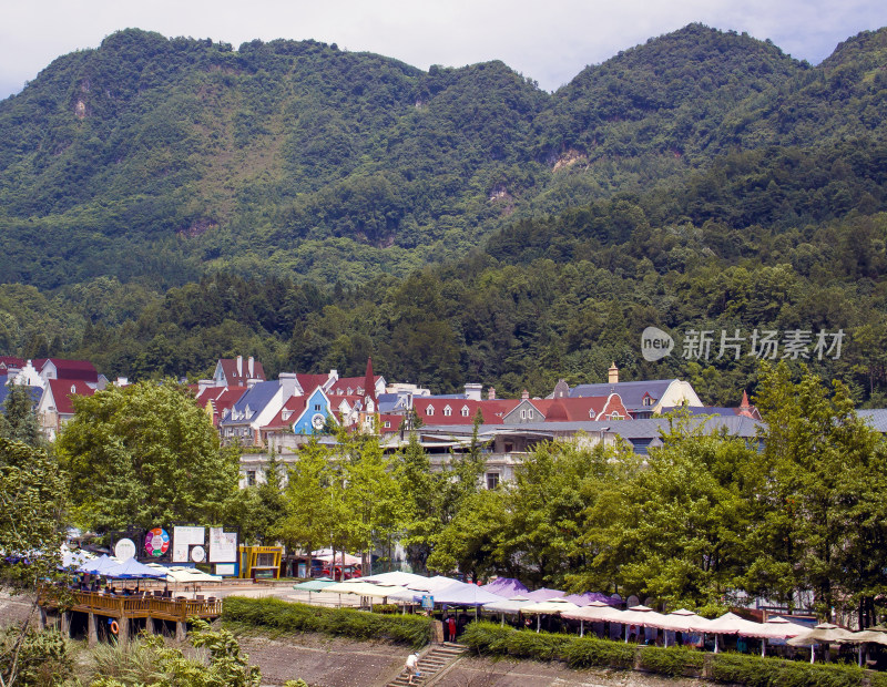 风景乡村异域小镇建筑