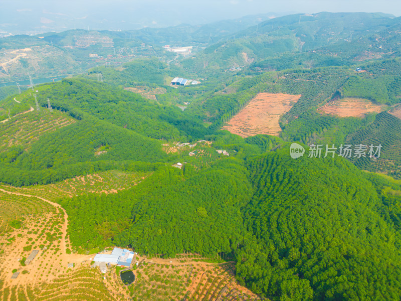 高山草甸山脉户外风光航拍视角