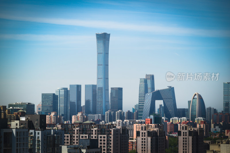 北京CBD核心区高层建筑合影
