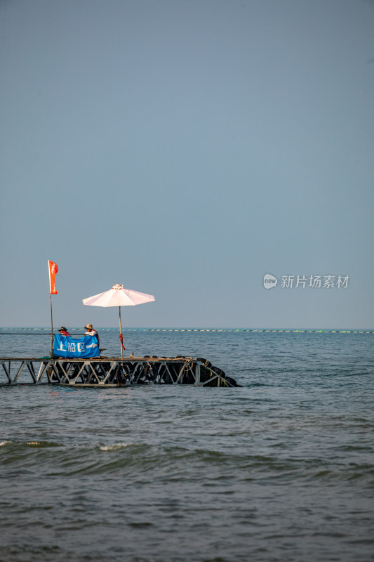 山东日照金沙滩海滨海岸海滩景观