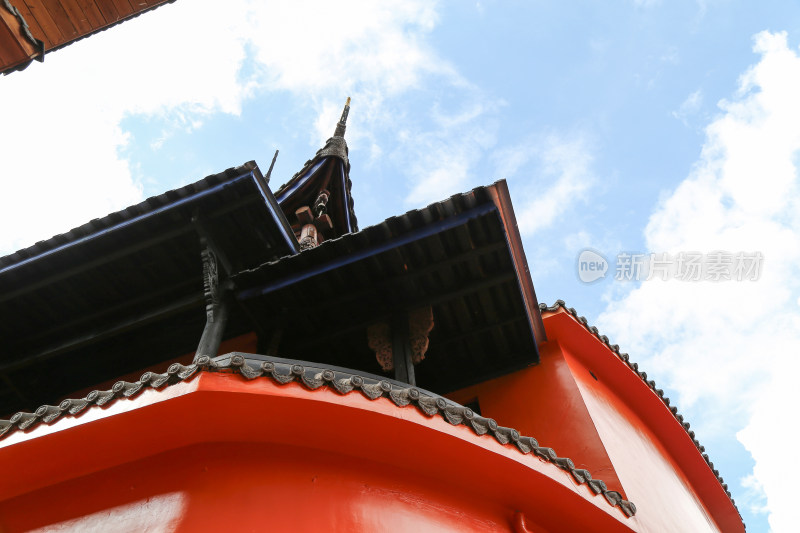 四川凉山州西昌大石板村灵鹰寺建筑局部