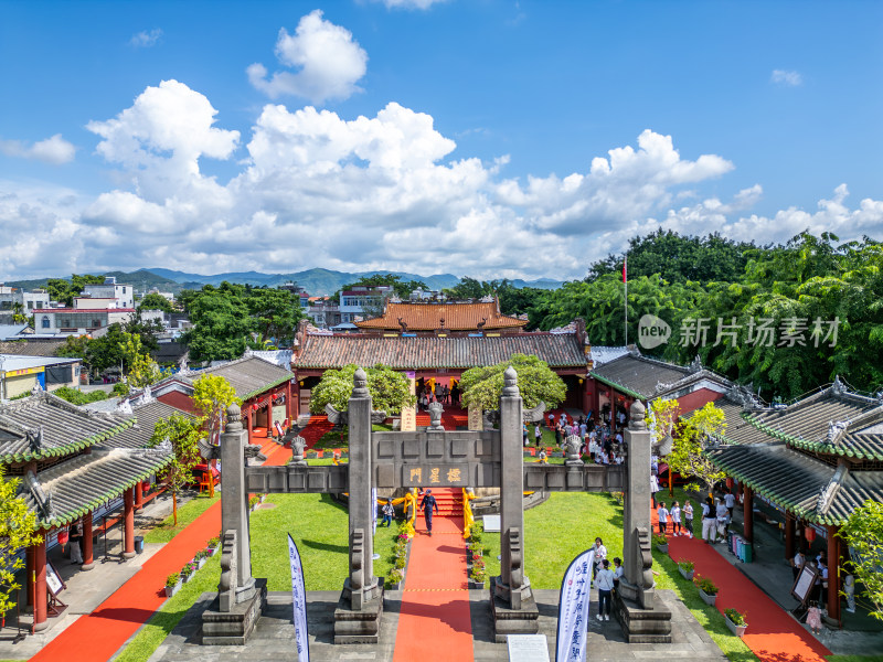 海南三亚崖州古城高视角历史文化航拍全景