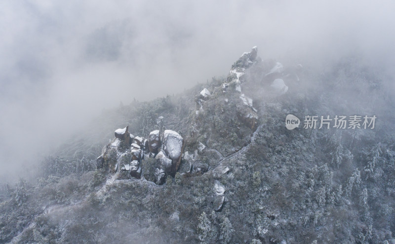 畲乡秘境佛儿岩冬天风景