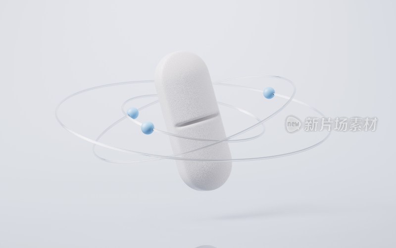 药物与医药概念3D渲染