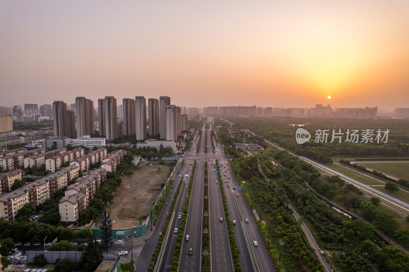 洛阳交通立交桥道路航拍